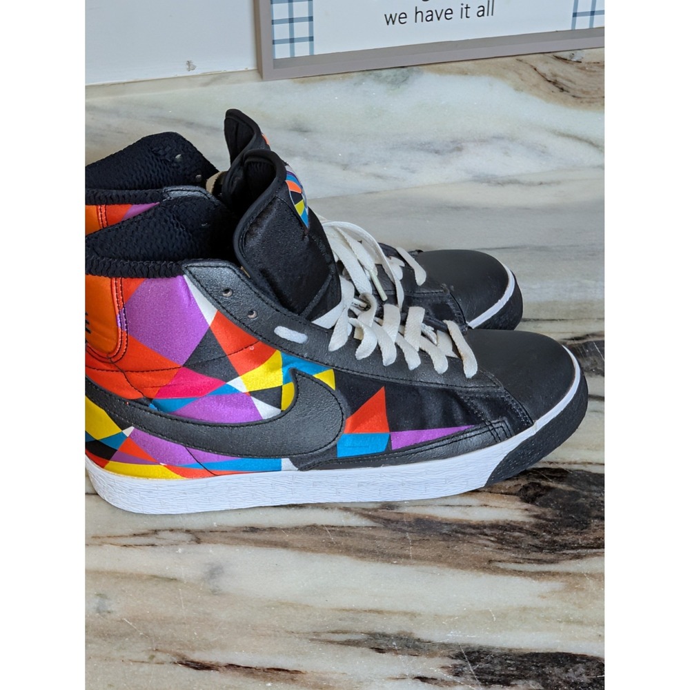 Nike Blazer High Geometric Mosaic Black Sport Red 317808-008 Mens‎ 10 2010 Retro